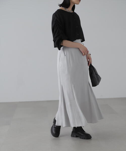 FREE'S MART（フリーズマート）の「[低身長サイズ/Sシリーズ]シャイニーフレアマーメイドスカート（スカート・レディース・ホワイト/グレー/ブルー・SMALL/MEDIUM/X-SMALL）」の11枚目の写真