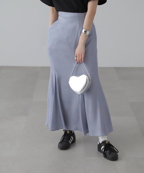 FREE'S MART（フリーズマート）の「[低身長サイズ/Sシリーズ]シャイニーフレアマーメイドスカート（スカート・レディース・ホワイト/グレー/ブルー・SMALL/MEDIUM/X-SMALL）」の22枚目の写真