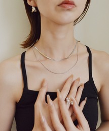 styiro | 金属アレルギー対応 2連スネークチェーンステンレスネックレス≪水に強く変色しにくい≫(ネックレス)