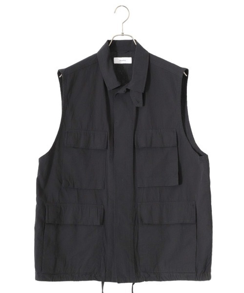 marka（マーカ）の「marka / マーカ：B.D.U VEST - TUMBLED ORGANIC COTTON POPLIN -：M24A-09BL01A[COR]（ベスト・メンズ・ブラック/カモフラージュ・1(S)/2(M)）」の5枚目の写真