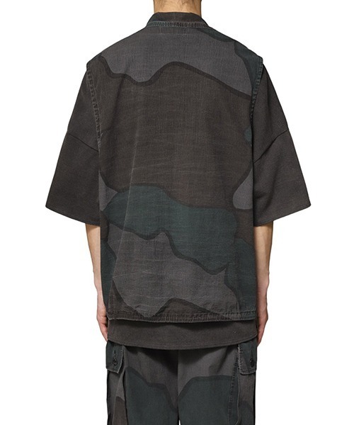 marka（マーカ）の「marka / マーカ：B.D.U VEST - TUMBLED ORGANIC COTTON POPLIN -：M24A-09BL01A[COR]（ベスト・メンズ・ブラック/カモフラージュ・1(S)/2(M)）」の16枚目の写真
