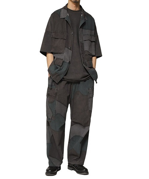 marka（マーカ）の「marka / マーカ：B.D.U VEST - TUMBLED ORGANIC COTTON POPLIN -：M24A-09BL01A[COR]（ベスト・メンズ・ブラック/カモフラージュ・1(S)/2(M)）」の15枚目の写真