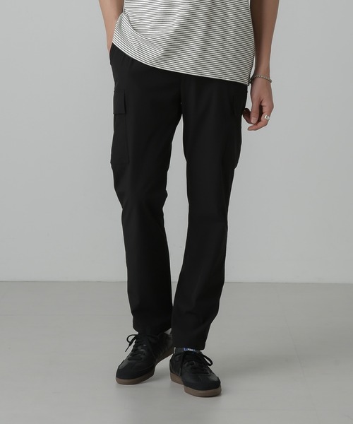 NANO universe(ナノユニバース)の「「N trousers」スリムストレッチ カーゴパンツ(カーゴパンツ・メンズ・ネイビー/チャコール・S/M/L)」の1枚目の写真