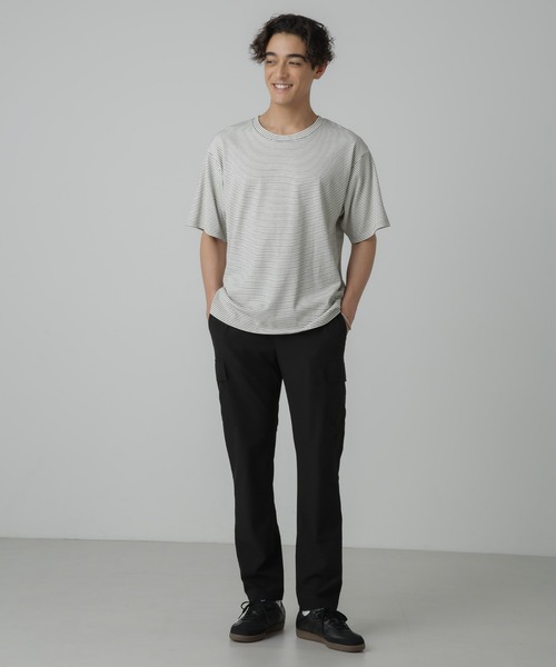 NANO universe(ナノユニバース)の「「N trousers」スリムストレッチ カーゴパンツ(カーゴパンツ・メンズ・ネイビー/チャコール・S/M/L)」の7枚目の写真