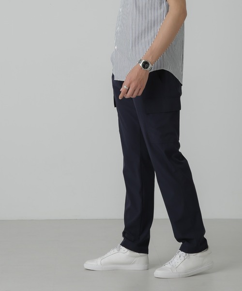 NANO universe(ナノユニバース)の「「N trousers」スリムストレッチ カーゴパンツ(カーゴパンツ・メンズ・ネイビー/チャコール・S/M/L)」の12枚目の写真