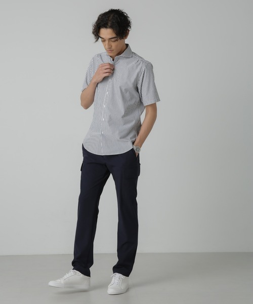 NANO universe(ナノユニバース)の「「N trousers」スリムストレッチ カーゴパンツ(カーゴパンツ・メンズ・ネイビー/チャコール・S/M/L)」の15枚目の写真
