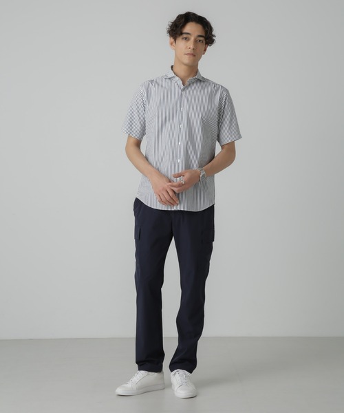 NANO universe【新品】カーゴパンツ トップグレー S セール】「N trousers」スリムストレッチ カーゴパンツ（カーゴ