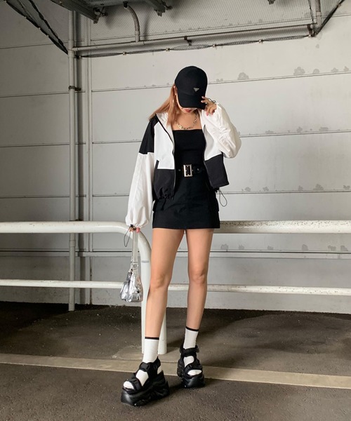 non-hedge(ノンヘッジ)の「ベルト付カーゴミニスカートパンツ(スカート・レディース・ベージュ/カーキ/ブラック・M/S)」の14枚目の写真