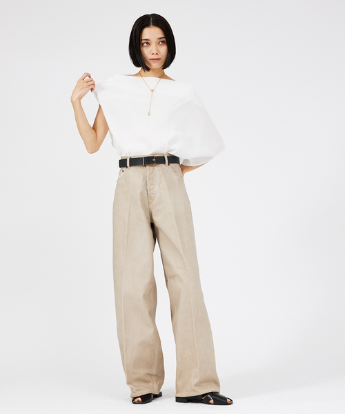 Au BANNISTER（オゥバニスター）の「スリングバックオープントゥフラットサンダル（サンダル・レディース・ホワイト/ブラック/その他・37/38/36）」の5枚目の写真