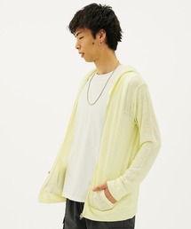 ACQUIESCE（アクイエス）の「春夏用サマーニット薄手ジップアップパーカー（パーカー）」