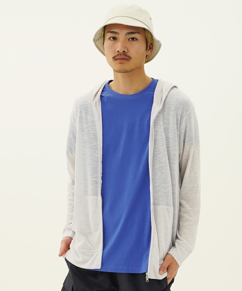 セール】春夏用サマーニット薄手ジップアップパーカー（パーカー