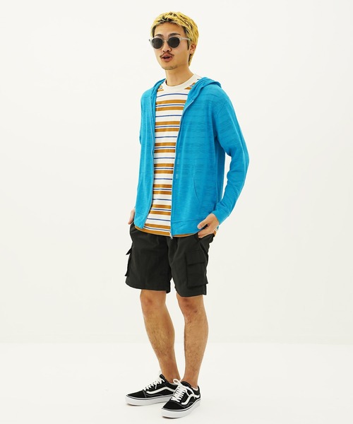 セール】春夏用サマーニット薄手ジップアップパーカー（パーカー