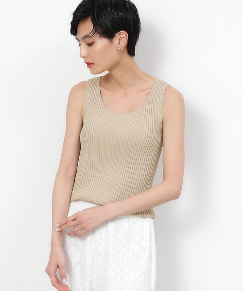 OPAQUE.CLIP（オペークドットクリップ）の「◆UV ラメニットタンクトップ【洗濯機洗い可/抗ピル】（ニット/セーター・レディース・ホワイト系6/ブラック系5/ベージュ系5・38/40）」の14枚目の写真