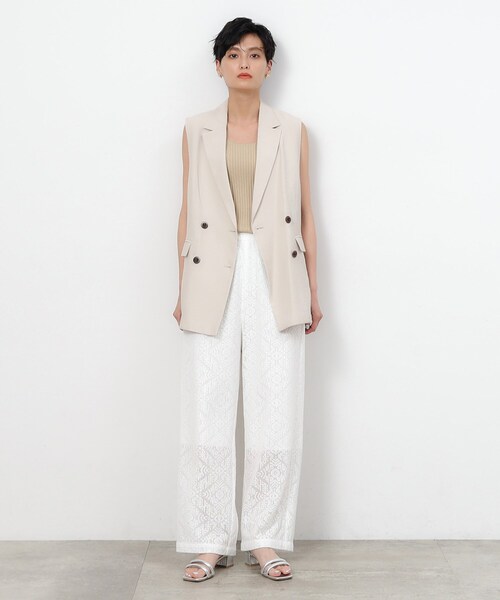 OPAQUE.CLIP（オペークドットクリップ）の「◆UV ラメニットタンクトップ【洗濯機洗い可/抗ピル】（ニット/セーター・レディース・ホワイト系6/ブラック系5/ベージュ系5・38/40）」の15枚目の写真