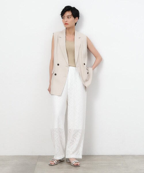 OPAQUE.CLIP（オペークドットクリップ）の「◆UV ラメニットタンクトップ【洗濯機洗い可/抗ピル】（ニット/セーター・レディース・ホワイト系6/ブラック系5/ベージュ系5・38/40）」の16枚目の写真