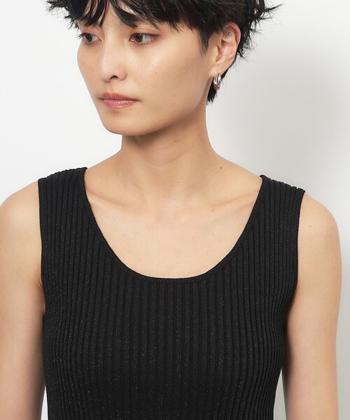 OPAQUE.CLIP（オペークドットクリップ）の「◆UV ラメニットタンクトップ【洗濯機洗い可/抗ピル】（ニット/セーター・レディース・ホワイト系6/ブラック系5/ベージュ系5・38/40）」の7枚目の写真