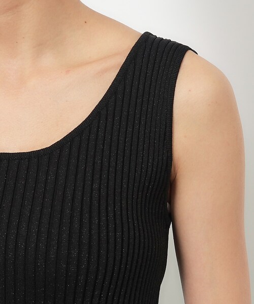 OPAQUE.CLIP（オペークドットクリップ）の「◆UV ラメニットタンクトップ【洗濯機洗い可/抗ピル】（ニット/セーター・レディース・ホワイト系6/ブラック系5/ベージュ系5・38/40）」の4枚目の写真