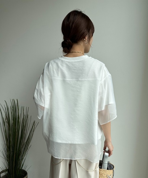 DouDou（ドゥドゥ）の「【WEB限定】リバーシブルカットソー（Tシャツ/カットソー・レディース・オフホワイト/ブラック・FREE）」の5枚目の写真