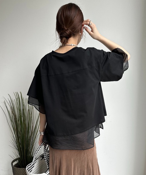 DouDou（ドゥドゥ）の「【WEB限定】リバーシブルカットソー（Tシャツ/カットソー・レディース・オフホワイト/ブラック・FREE）」の11枚目の写真