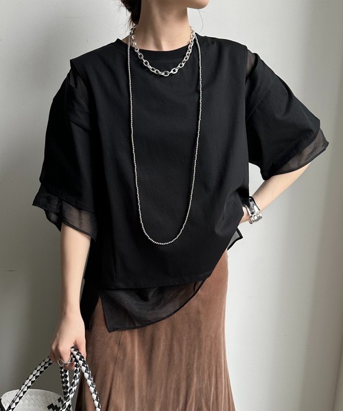 DouDou（ドゥドゥ）の「【WEB限定】リバーシブルカットソー（Tシャツ/カットソー・レディース・オフホワイト/ブラック・FREE）」の12枚目の写真