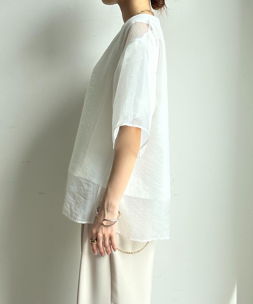 DouDou（ドゥドゥ）の「【WEB限定】リバーシブルカットソー（Tシャツ/カットソー・レディース・オフホワイト/ブラック・FREE）」の20枚目の写真