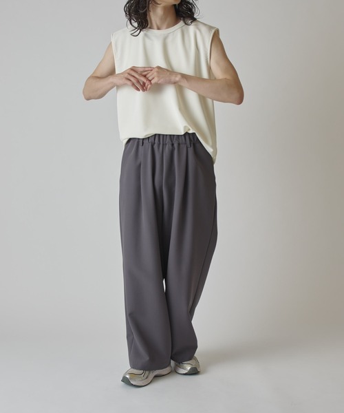 Lui's（ルイス）の「コードピケノースリーブカットソー（Tシャツ/カットソー・メンズ・ブルー/ブラック/ホワイト/ライトグレー・S/M）」の19枚目の写真