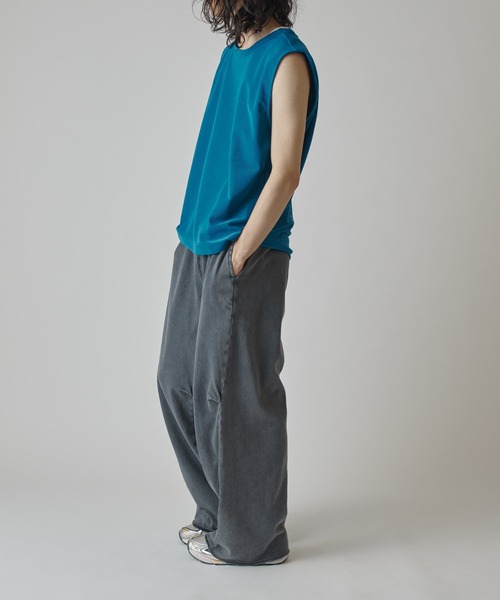 Lui's（ルイス）の「コードピケノースリーブカットソー（Tシャツ/カットソー・メンズ・ブルー/ブラック/ホワイト/ライトグレー・S/M）」の7枚目の写真