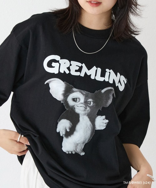 LAVEANGE（ラビアンジェ）の「【SCREEN STARS】GREMLINS/グレムリン/ギズモ フォトTシャツ（Tシャツ/カットソー・レディース・グレー/ブラック/ホワイト・L/XL/M）」の2枚目の写真