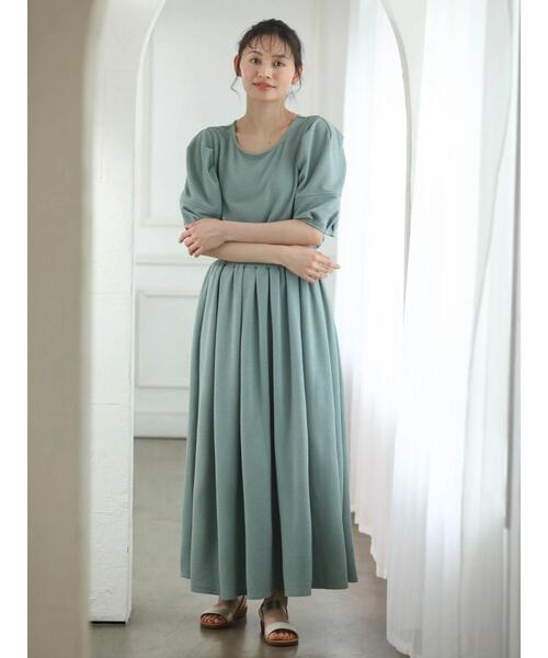 Sugar spoon（シュガースプーン）の「・SUGAR　SPOON　ギャザーフレアスカート（スカート・レディース・グリーン/ピンク/ベージュ/ブラック・FREE）」の16枚目の写真