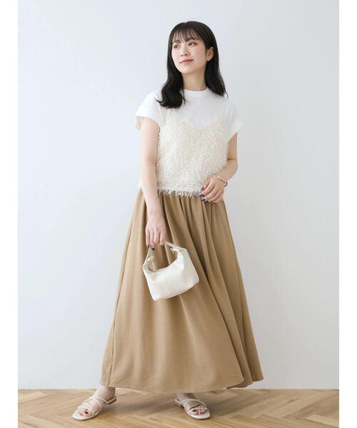 Sugar spoon（シュガースプーン）の「・SUGAR　SPOON　ギャザーフレアスカート（スカート・レディース・グリーン/ピンク/ベージュ/ブラック・FREE）」の20枚目の写真