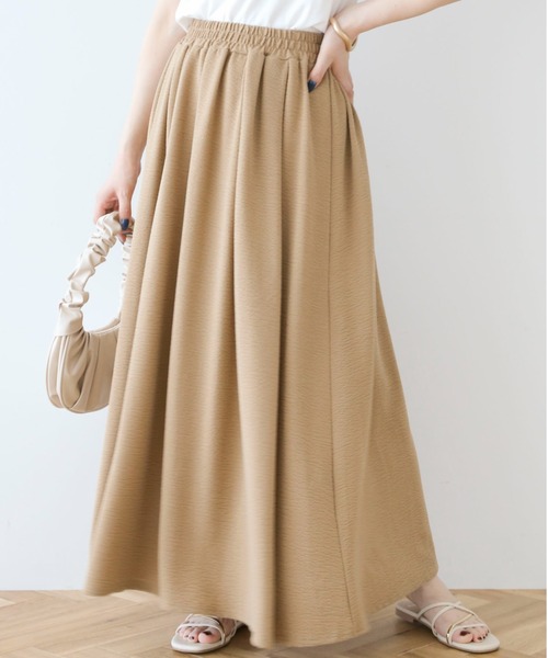 Sugar spoon（シュガースプーン）の「・SUGAR　SPOON　ギャザーフレアスカート（スカート・レディース・グリーン/ピンク/ベージュ/ブラック・FREE）」の3枚目の写真