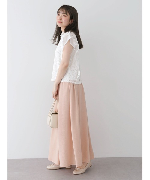 Sugar spoon（シュガースプーン）の「・SUGAR　SPOON　ギャザーフレアスカート（スカート・レディース・グリーン/ピンク/ベージュ/ブラック・FREE）」の8枚目の写真