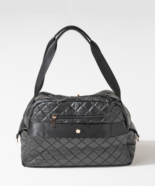 HAYNI（ヘイニ）の「Loche Quilted Boston Bag ロシェキルティングボストン Lサイズ（ボストンバッグ・レディース・ブラック・FREE）」の18枚目の写真