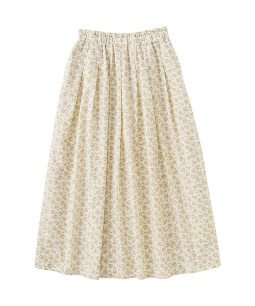 Viola e Viola(ヴィオラエヴィオラ)の「小花柄フレアースカート(スカート・レディース・イエロー/キナリ・LARGE/MEDIUM)」の4枚目の写真