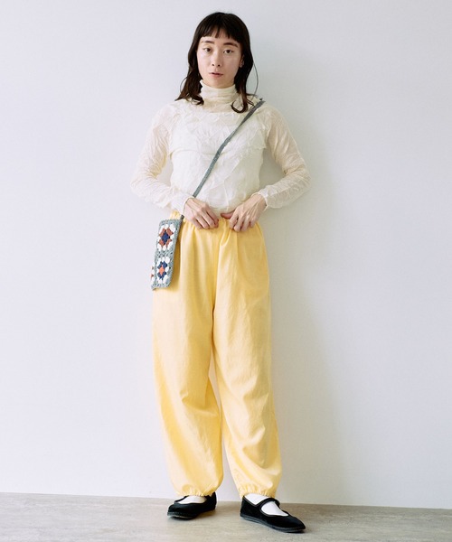 yuni（ユニ　）の「●キュプラ ルナファ プロダクトダイ ドローストリングス ペチパンツ 1701PT008242（その他パンツ・レディース・パープル/ベージュ/イエロー/カーキ/ブラック・FREE）」の21枚目の写真