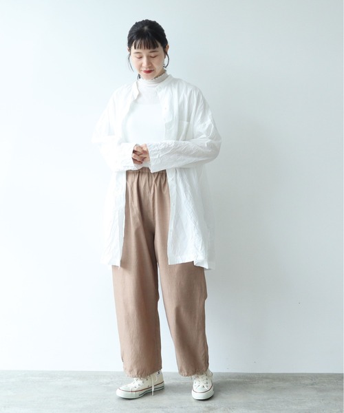 yuni（ユニ　）の「●キュプラ ルナファ プロダクトダイ ドローストリングス ペチパンツ 1701PT008242（その他パンツ・レディース・パープル/ベージュ/イエロー/カーキ/ブラック・FREE）」の7枚目の写真