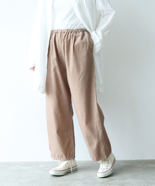 yuni（ユニ　）の「●キュプラ ルナファ プロダクトダイ ドローストリングス ペチパンツ 1701PT008242（その他パンツ・レディース・パープル/ベージュ/イエロー/カーキ/ブラック・FREE）」の9枚目の写真