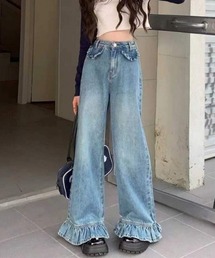 フリルデザインデニム