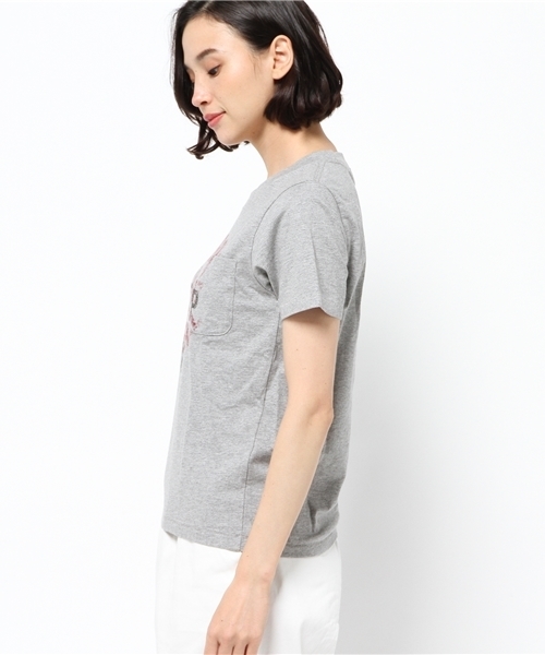 OUTLET(アウトレット)の「【Ciaopanic】カレッジポケTee(Tシャツ/カットソー・レディース・ホワイト/グレー・FREE)」の4枚目の写真