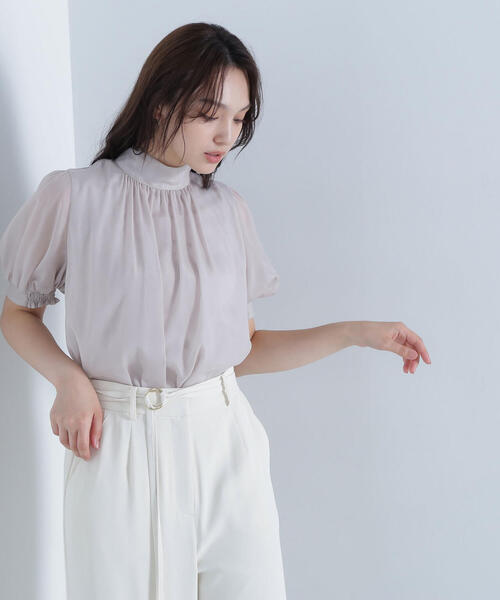 ✨美品✨ビアズリー ハイネック シアーシャツ ブラック チュニック