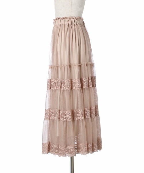 an another angelus（アンアナザーアンジェラス）の「レース切替チュールティアードスカート/ananotherangelus（スカート・レディース・ブラック/ピンク/ライトグレー・FREE）」の10枚目の写真