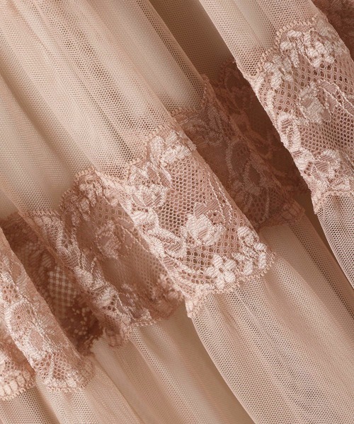 an another angelus（アンアナザーアンジェラス）の「レース切替チュールティアードスカート/ananotherangelus（スカート・レディース・ブラック/ピンク/ライトグレー・FREE）」の12枚目の写真