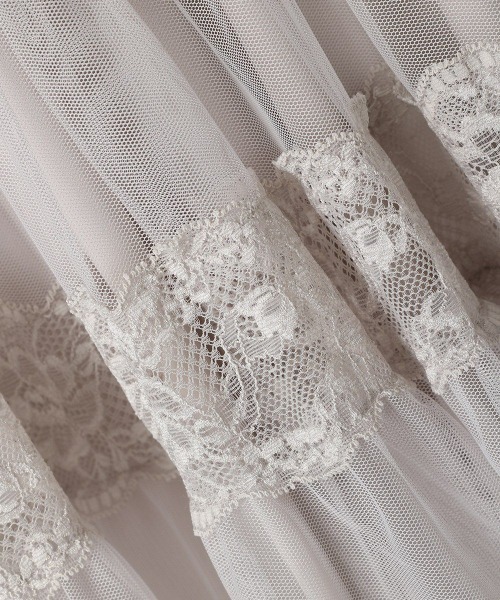 an another angelus（アンアナザーアンジェラス）の「レース切替チュールティアードスカート/ananotherangelus（スカート・レディース・ブラック/ピンク/ライトグレー・FREE）」の13枚目の写真