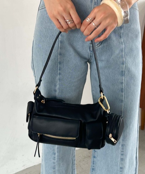 archives（アルシーヴ）の「ポケットＨＯＢＯバッグ（ハンドバッグ・レディース・ベージュ/アイボリー/ブラック・FREE）」の4枚目の写真