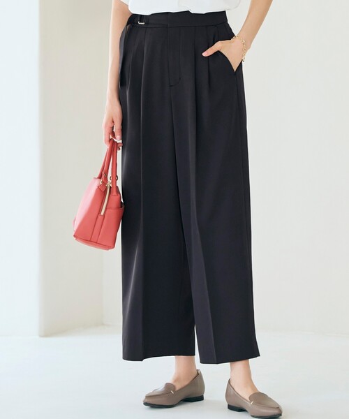 grove(グローブ)の「◆<接触冷感>ドレープワイドパンツ(その他パンツ・レディース・ブラウン系/グレー/ブラック・02/03/05/04/01)」の1枚目の写真