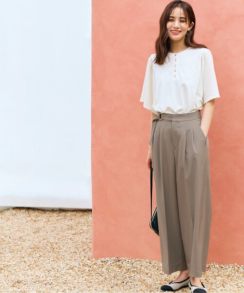 grove(グローブ)の「◆<接触冷感>ドレープワイドパンツ(その他パンツ・レディース・ブラウン系/グレー/ブラック・02/03/05/04/01)」の13枚目の写真