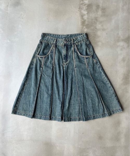 セール】デニムカーゴスカート/Denim Cargo Skirt（デニム