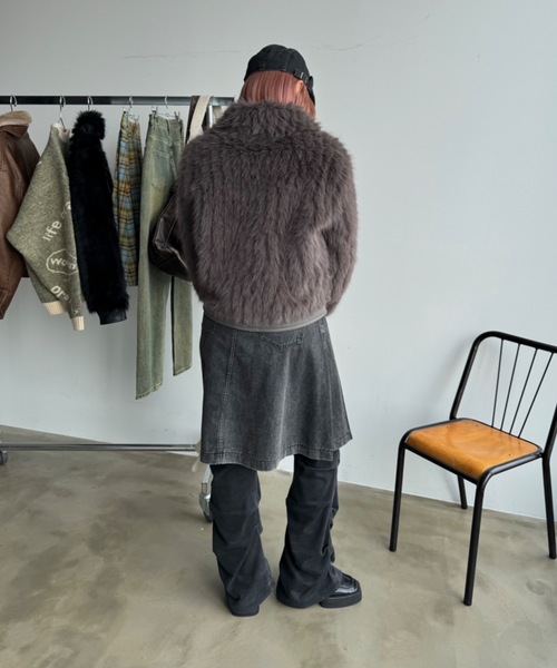 SHAGGIE（シャギー）の「スタッズ付きプリーツミディスカート（デニムスカート・レディース・グレー/ブルー・FREE）」の20枚目の写真