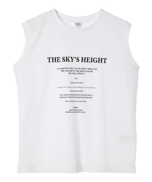 セール】前後ロゴノースリーブカットプルオーバー（Tシャツ