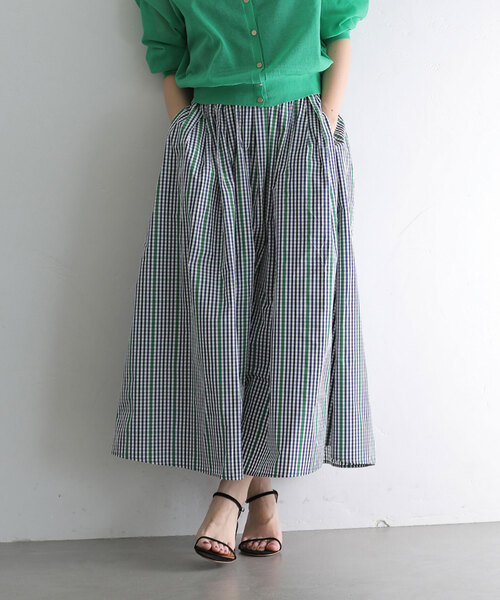 La TOTALITE（ラトータリテ）の「メモリータフタチェックスカート（スカート・レディース・ベージュ/ブラック/コバルトブルー・38/36）」の14枚目の写真